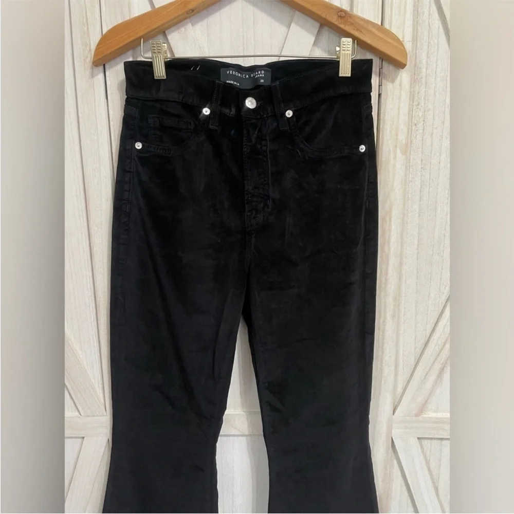 VERONICA beard Sherida Exaggarated Flare Bell Bottom Velvet Pants Jeans 31 - Picture 11 of 12